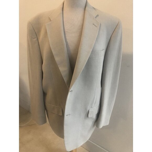 Pierre Cardin Men's 2-Button Suite Coat Beige SZ 42R  ( Jacket Only ) - Picture 1 of 5